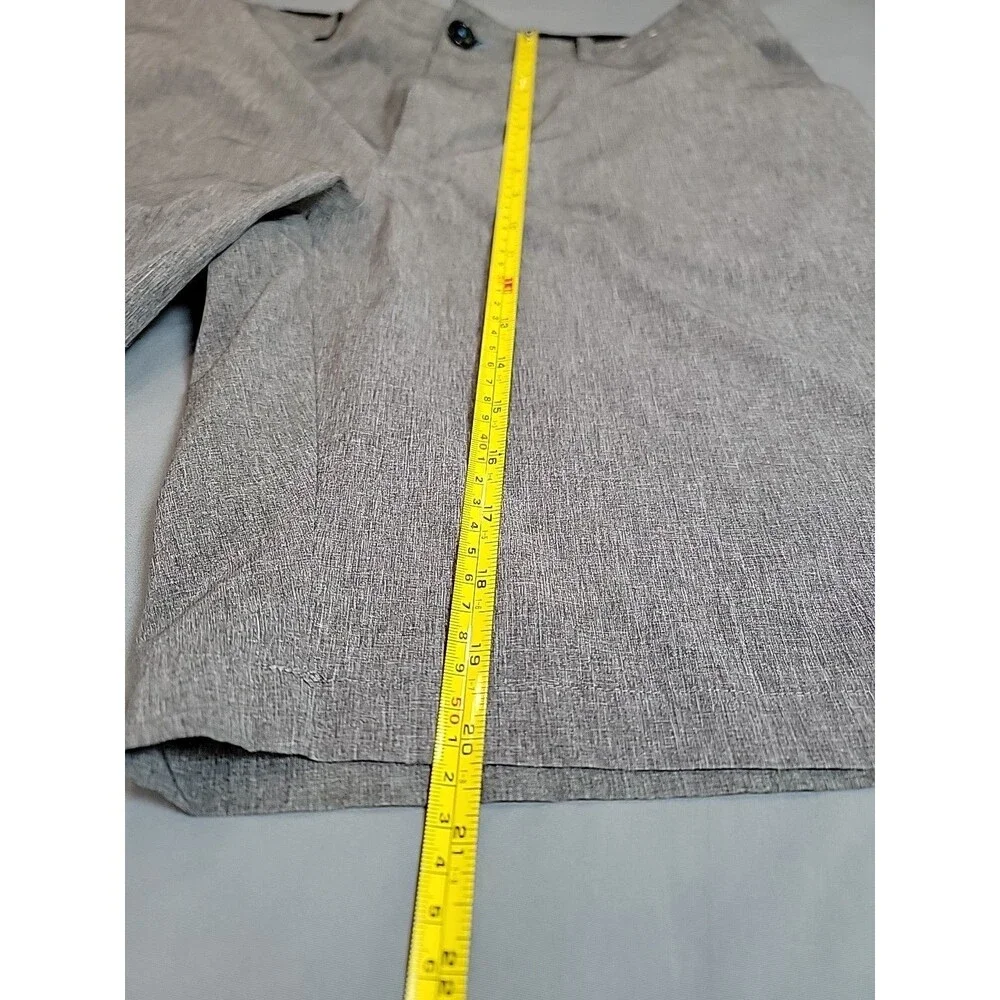 Arizona Jean Co Men’s Size 36 Gray Flat Front Stretch Golf Shorts Chino Casual